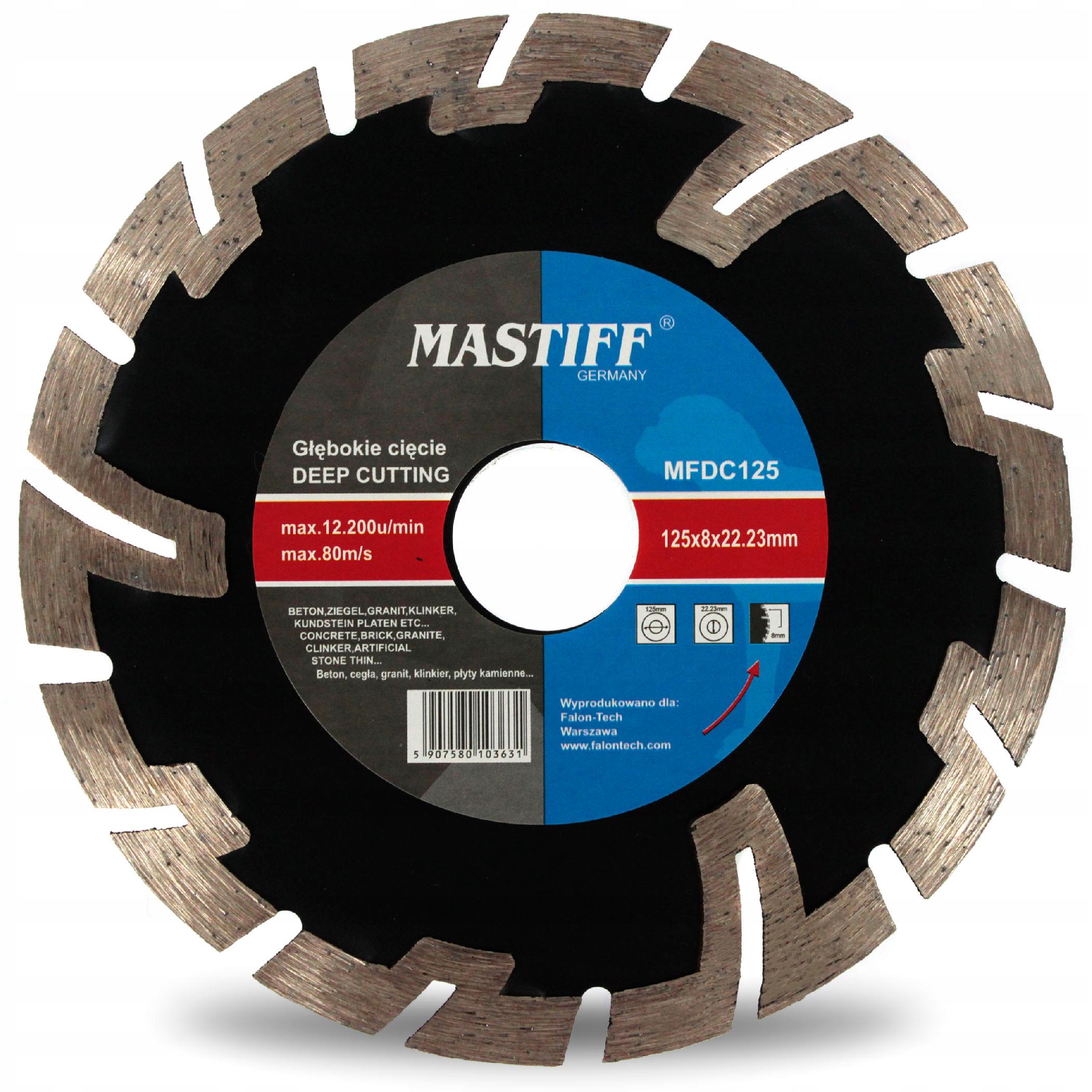 TARCZA DIAMENTOWA 125 x 22,2 GŁĘBOKIE CIĘCIE POWER