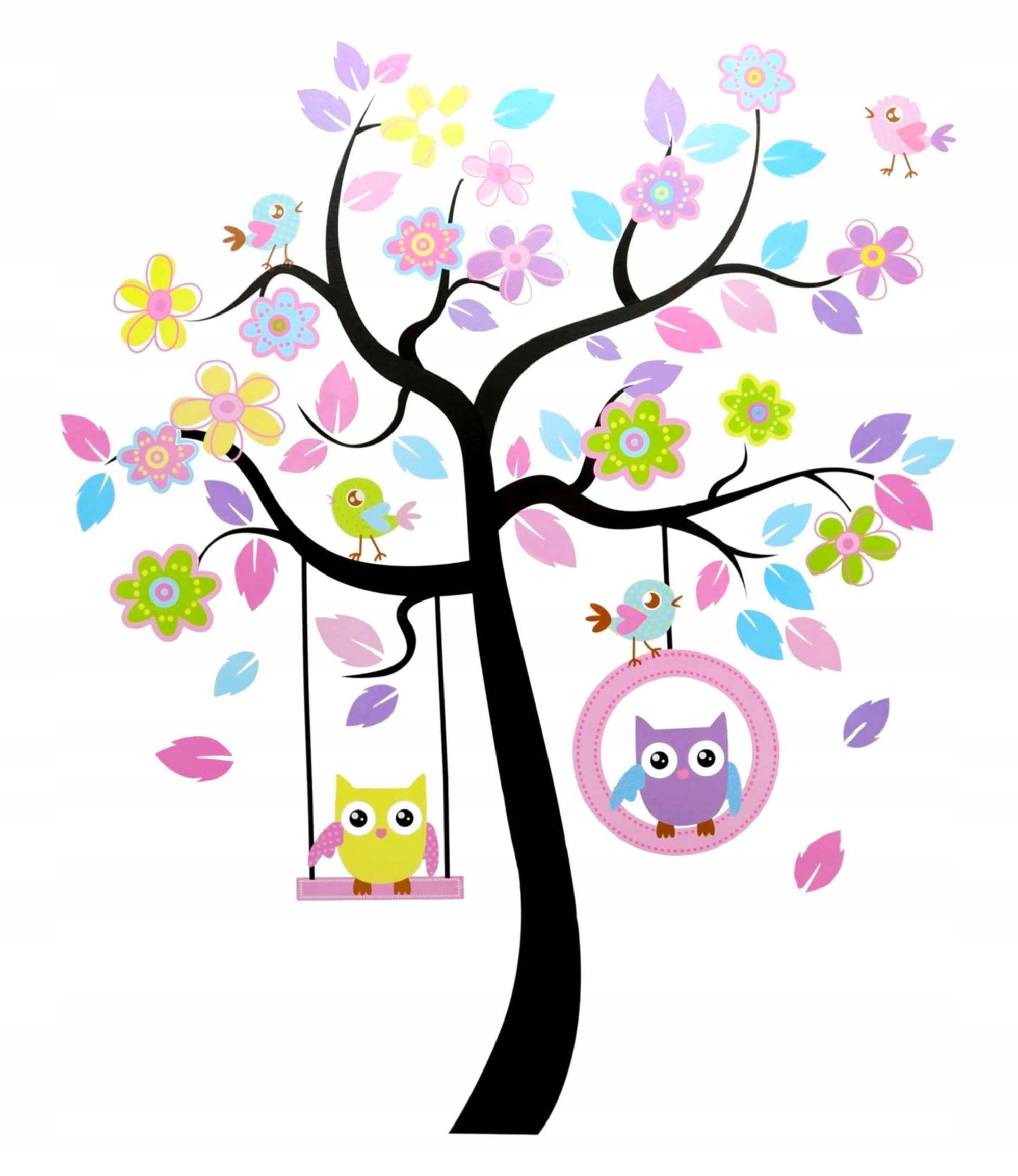 Naklejki na ścianę ścienne Drzewo Sowy WS-0096