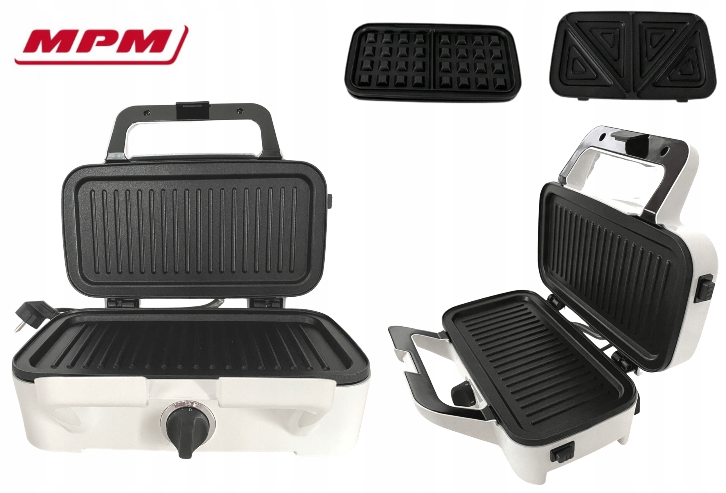 GRILL OPIEKACZ GOFROWNICA 3W1 MPM MOP-33 1200W Marka MPM