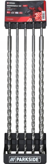 Parkside Zestaw Wierteł Do Betonu Sds 10/12/16/22/25 Długość 600MM (5SZT)