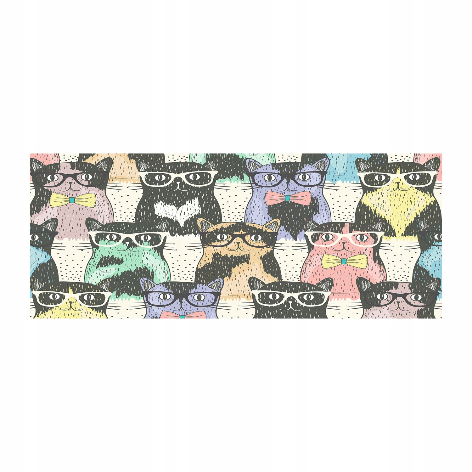 

Foto obraz szkło akryl Koty w okularach 125x50 cm