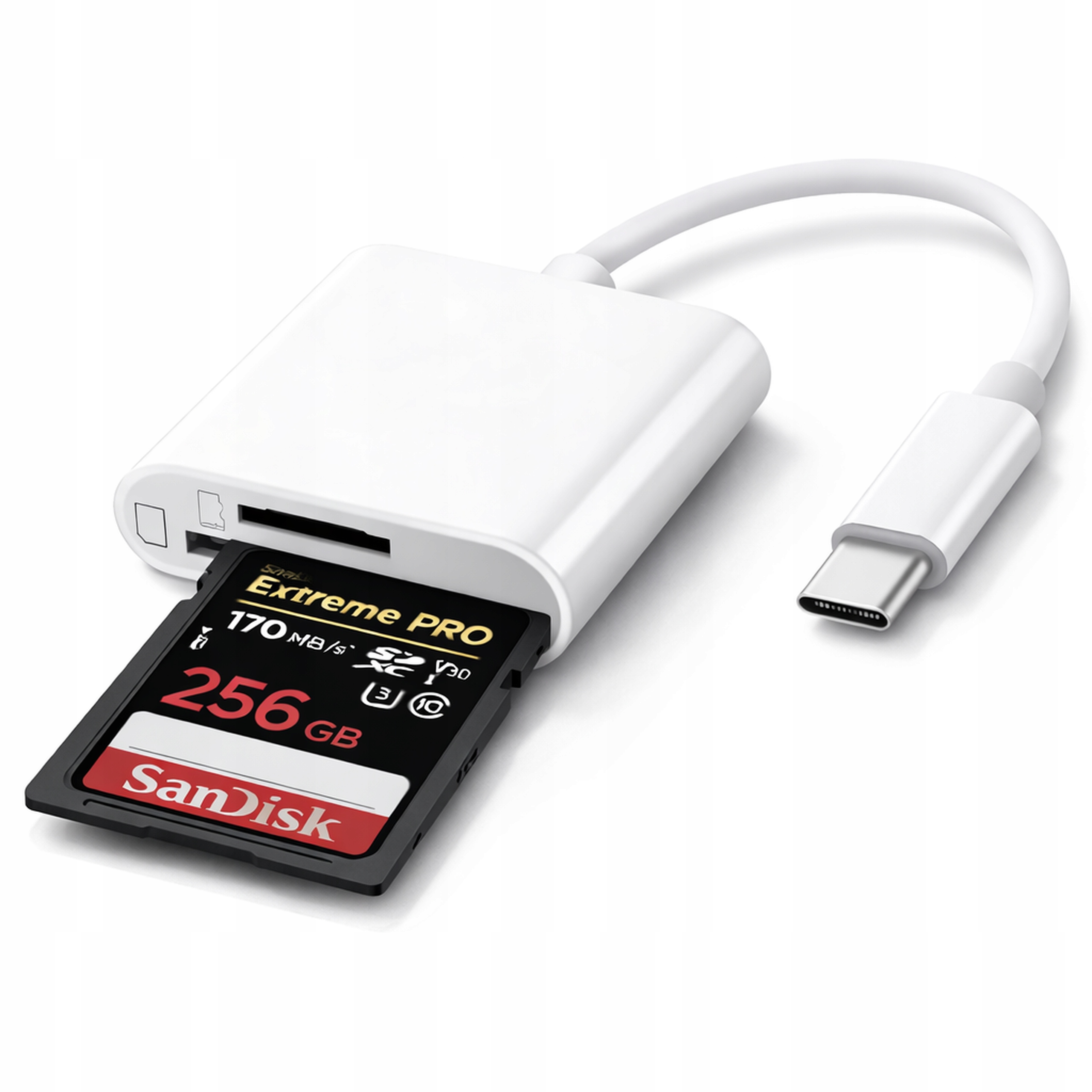 ADAPTER CZYTNIK KART PAMIĘCI SD MICRO SD/TF USB C DO LAPTOPA TELEFONU GEARZ