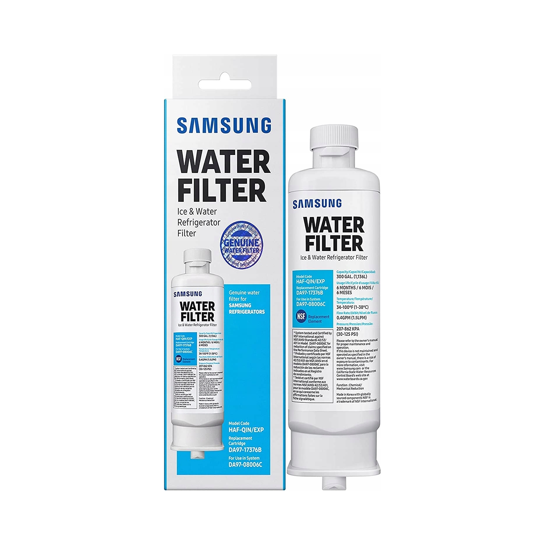Samsung Haf-qin/exp DA97-17376B wewnętrzny filtr wody do lodówki