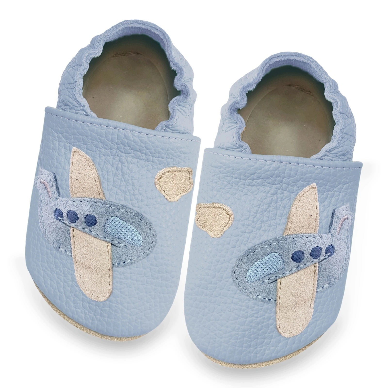 Kapcie barefoot skórzane dziecięce Funky Monkey Pro Samolot Niebo 25-26