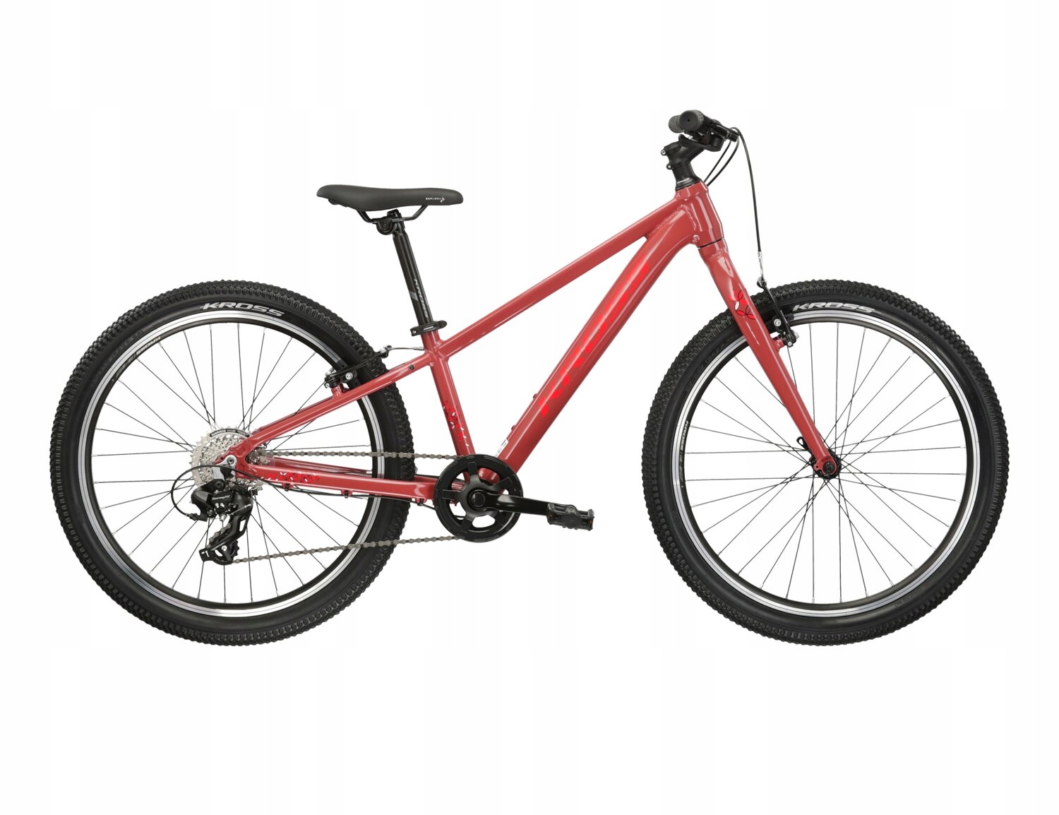 Rower Kross Lea Jr 1.0 bordowo-różowy 24"