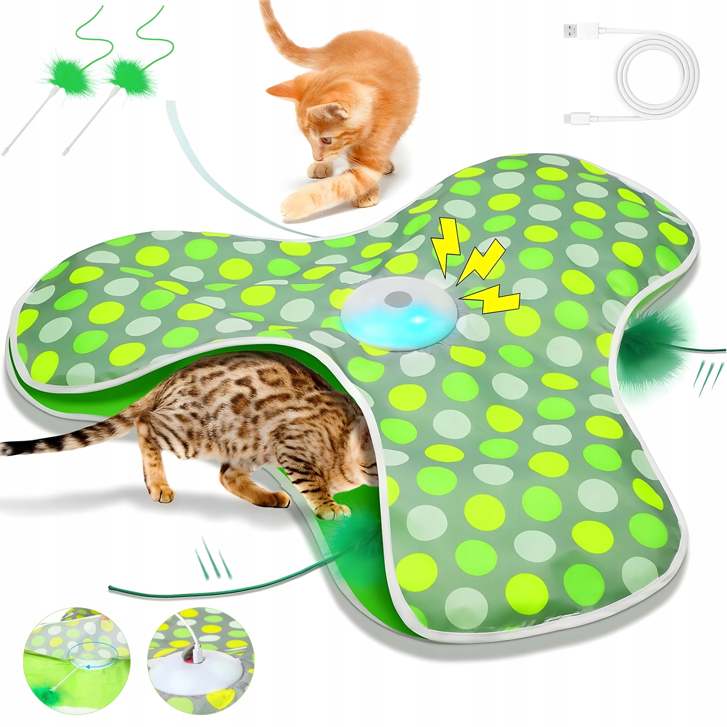 Levně Interaktivní Hračka Pro Kočky Úspora Energie Usb Tři Režimy