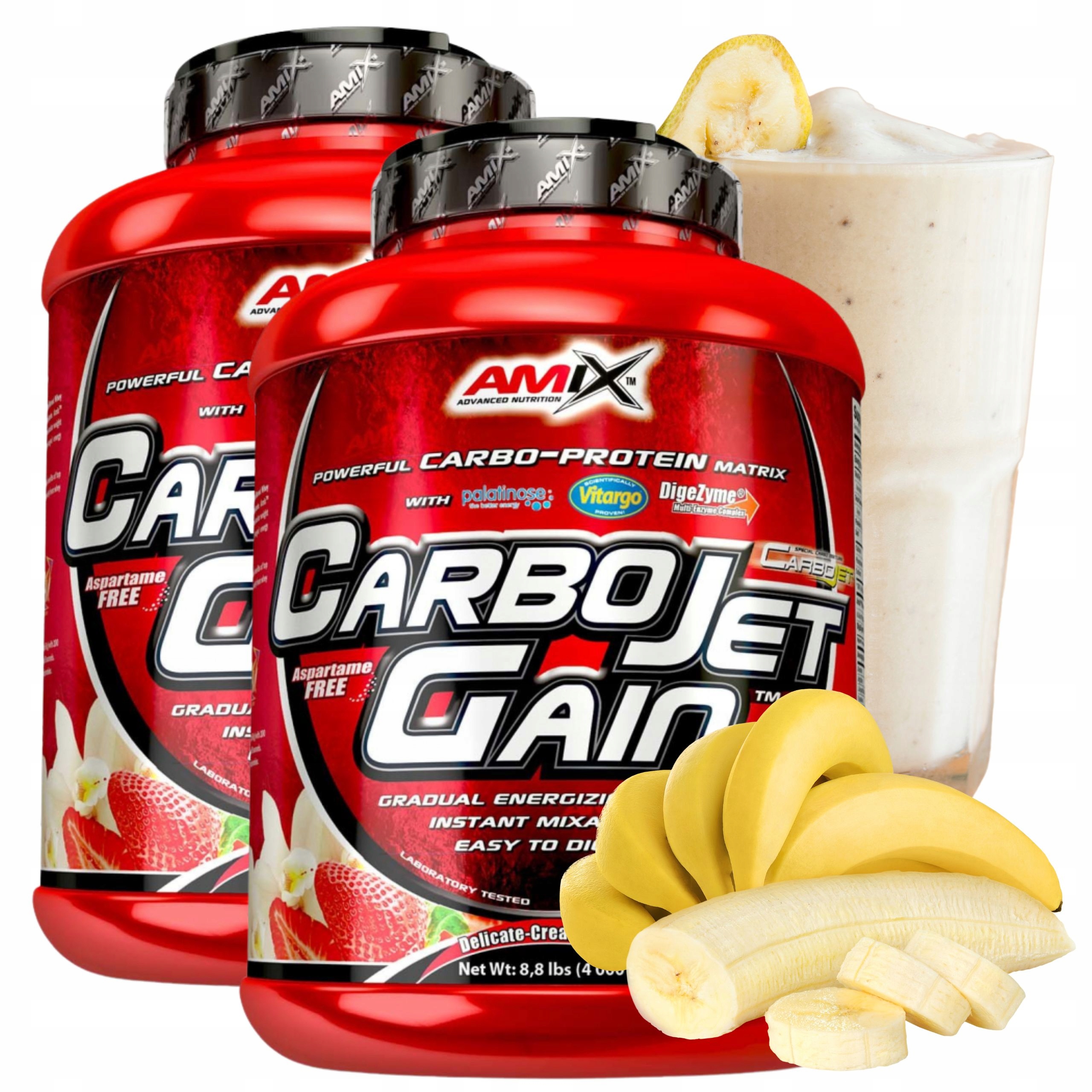 Doplněk Stravy na svalovou hmotu Mass Gainer 8 kg Komplexní sacharidy Vitargo 8000 g