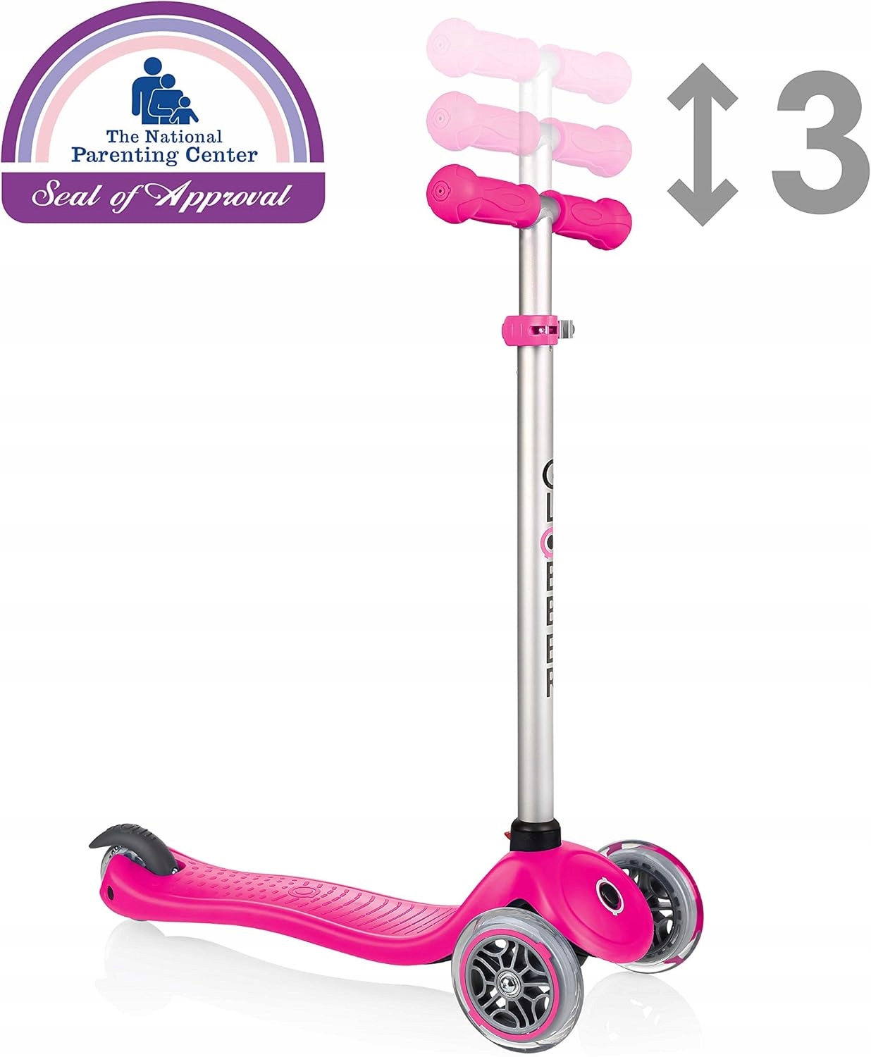 Globber Hulajnoga Go Up Składana Hulajnoga , oraz jeżdzik Różowa , Piękna