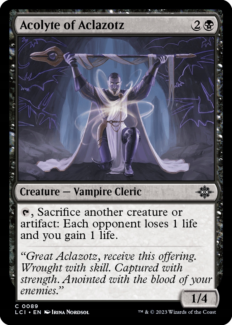 MTG 4x Acolyte of Aclazotz FOIL
