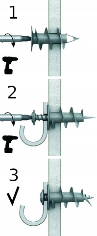 Kołki metalowe ślimakowe DRIVA z wkrętem ślimak metalowy regipsu G-K 400szt Producent Rawlplug
