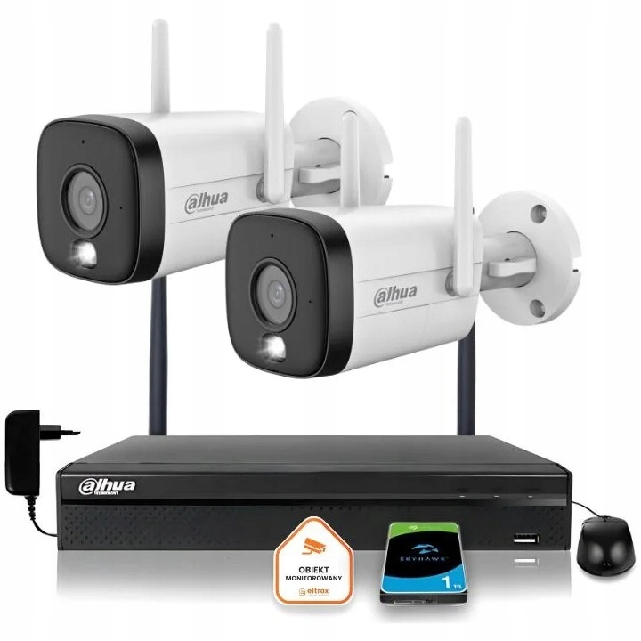 Sada monitorovacej kamery Wifi Ip 2x IPC-HFW1339DTK1-SAW-IL-0280B 3Mpx IR30