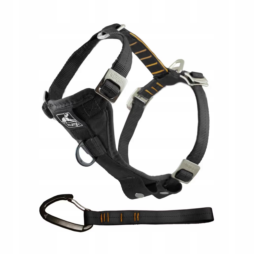 Kurgo Tru-Fit Smart Harness Black szelki samochodowe dla psa, czarne S