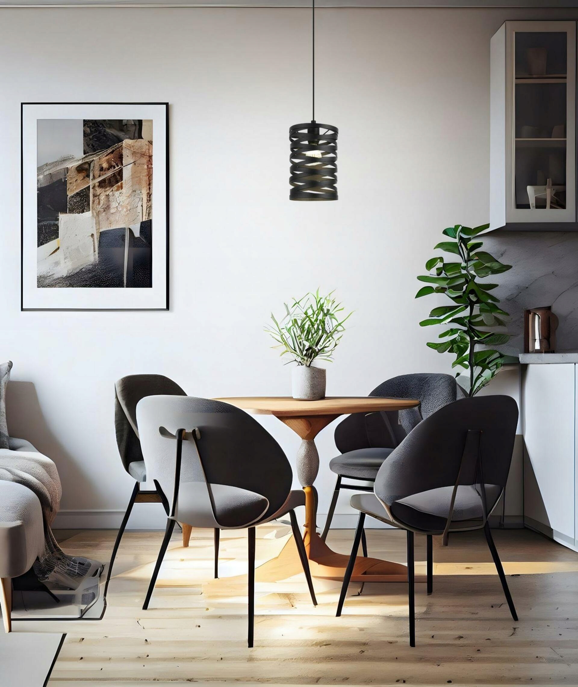 Závesné svietidlo Eglo Cremella E27 čierna oceľ 40W 180mm