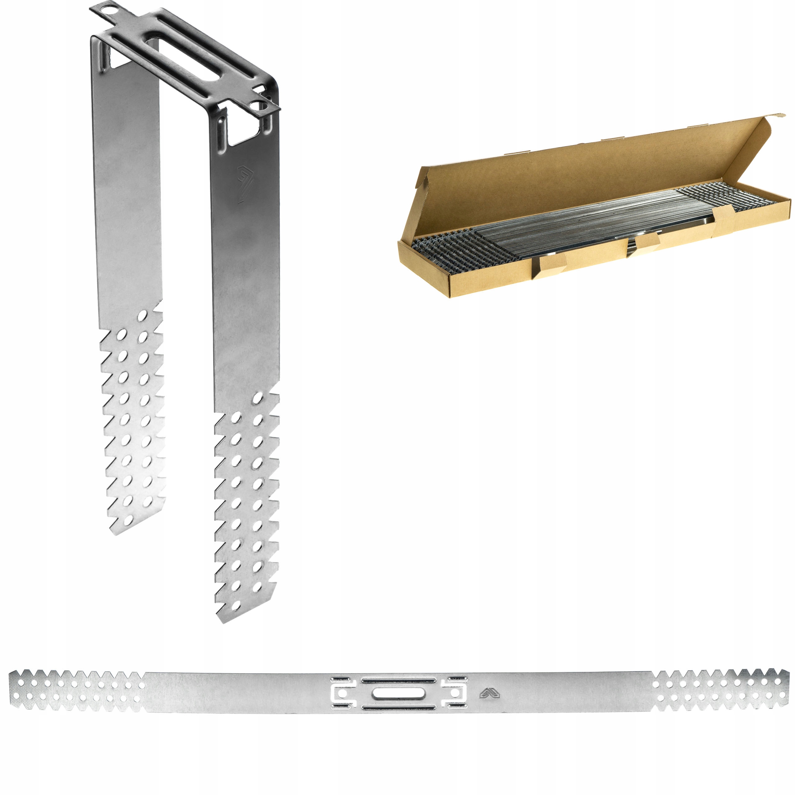 Věšák Es plochý na CD profily 60 x 250 mm 100 ks Silný 0,8 mm Budmat