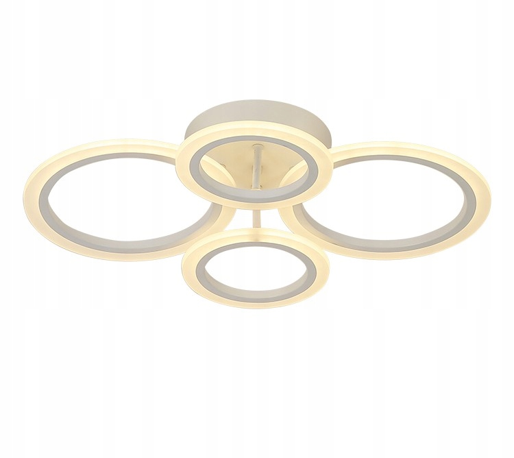 Stropní Led Lampa Stropní Svítidlo 4 Ring 64W Rgb Dálkový Ovladač Moderní Vargo