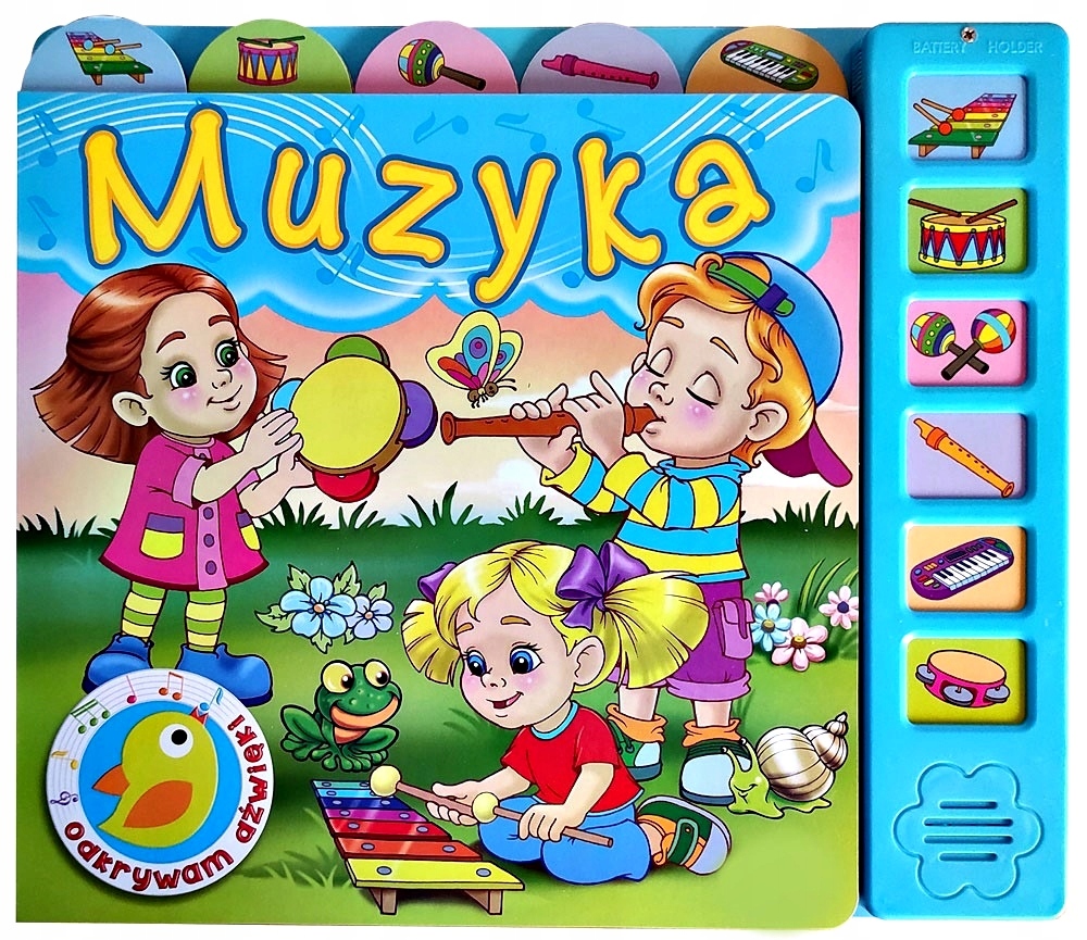 KSIĄŻKA SENSORYCZNA ODKRYWAM DŹWIĘKI MUZYKA