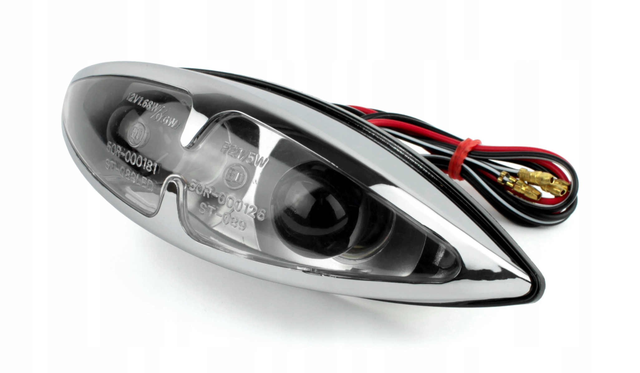 

Lampa Motocyklowa Podświetlenie Tył Sopel Srebrna