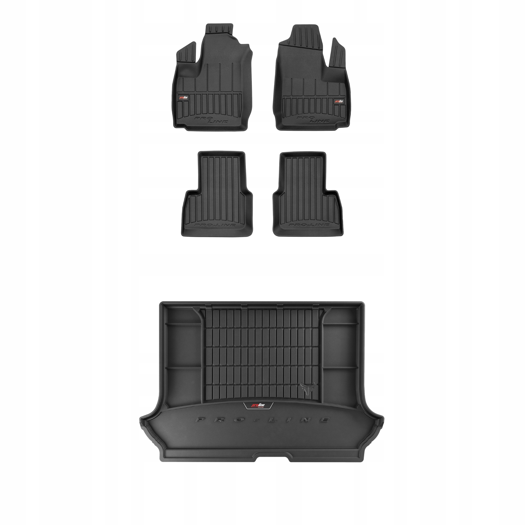 Frogum 3D Sada gumových koberců a rohože s logem pro Fiat Doblo I 2000-2010