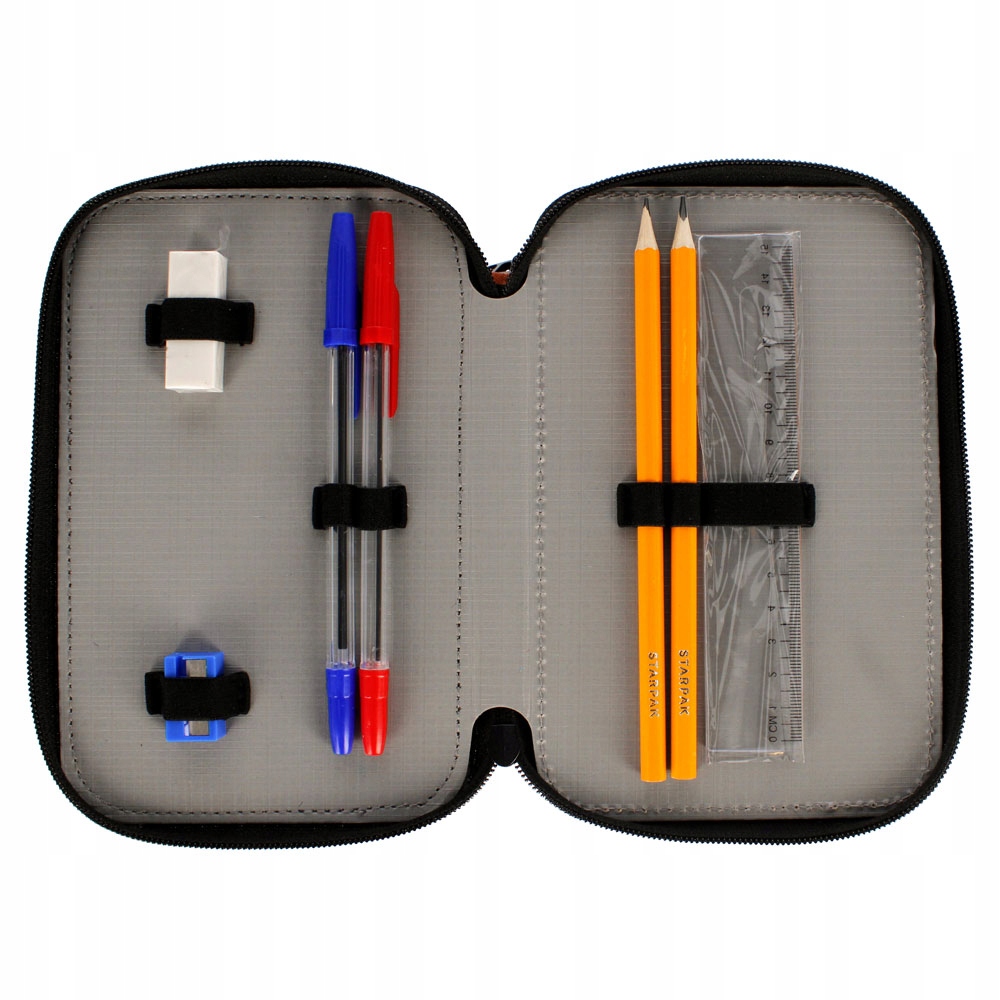 PIÓRNIK SZKOLNY TRZYKOMOROWY POTRÓJNY Z WYPOSAŻENIEM DLA CHŁOPCA MINECRAFT Wysokość produktu 13 cm