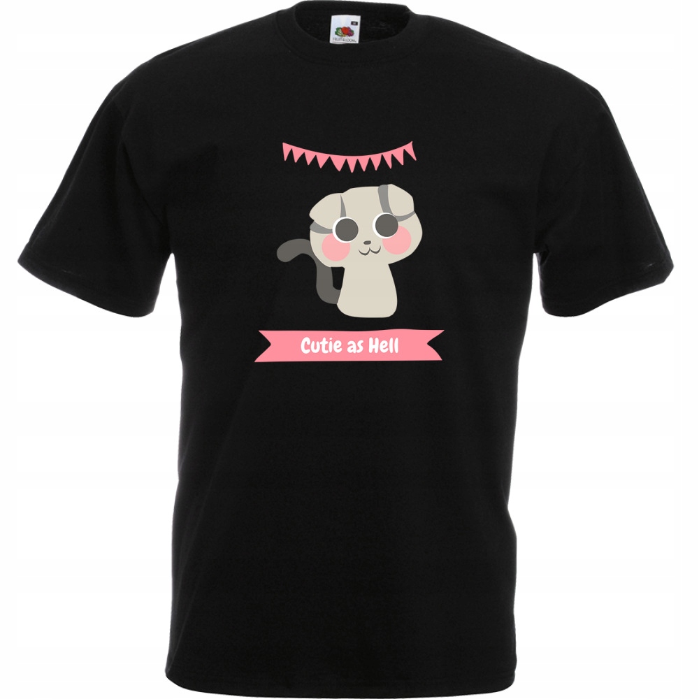 

Koszulka cutie kot kotek kociara XL czarna