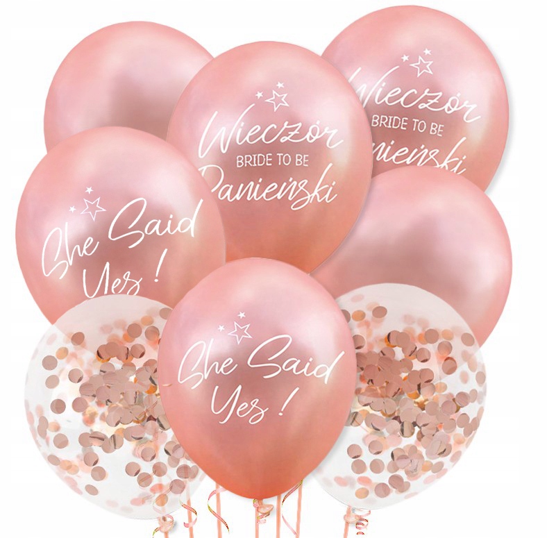 

Balony na Wieczór Panieński Zestaw Rose Gold MIX