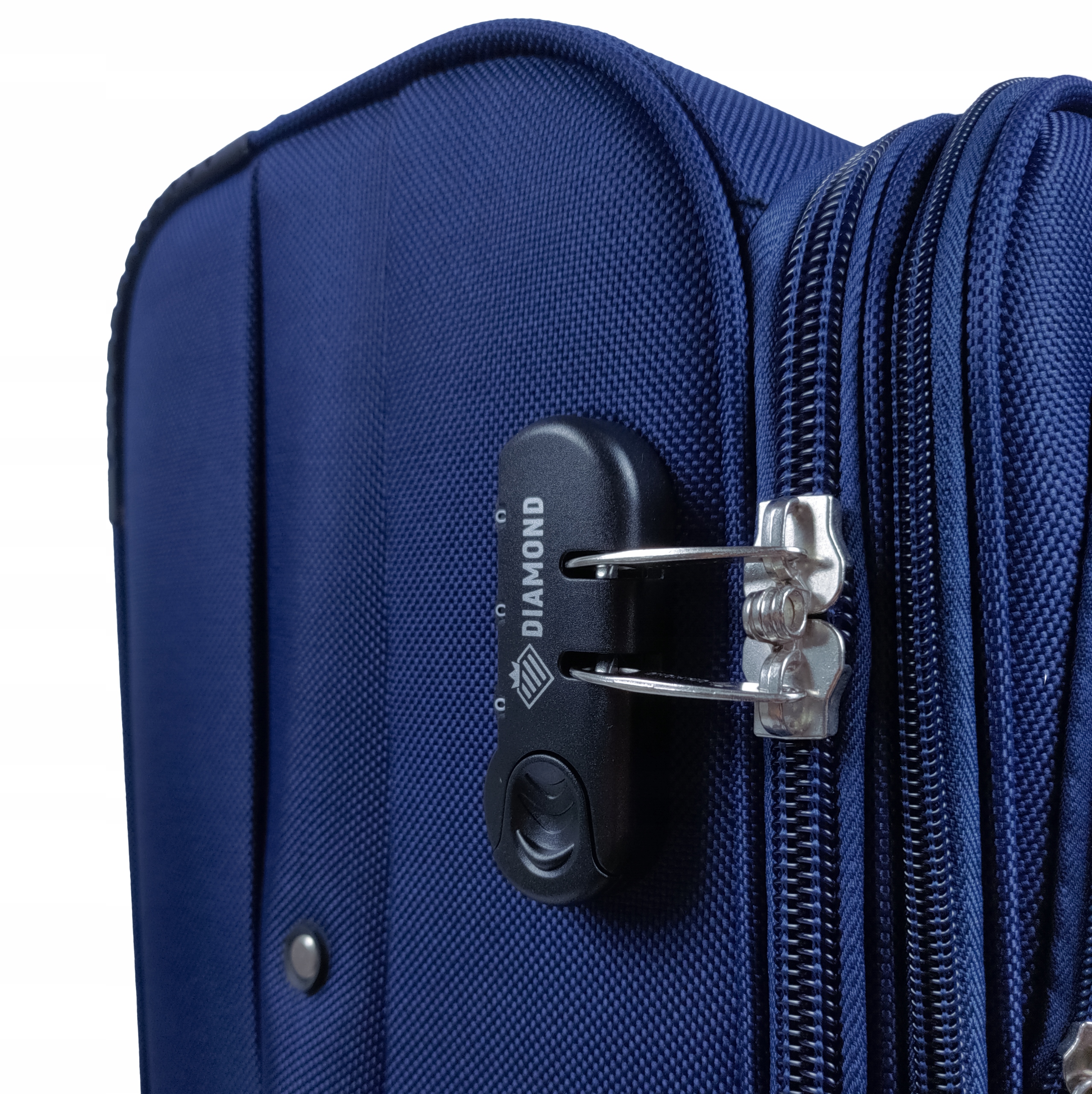 WALIZKA ŚREDNIA "M" DIAMOND CZARNA Miękka Ruby 24" (C330) Codura Wysokość 64 cm