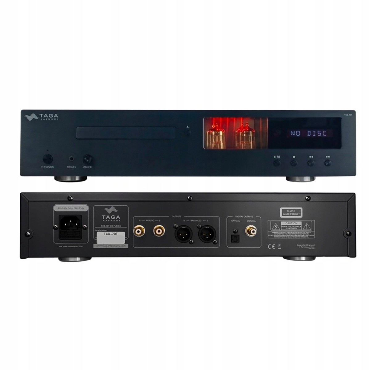 Taga Harmony TCD-70T Lampový Prehrávač CD Dac Ess Sabre ES9018