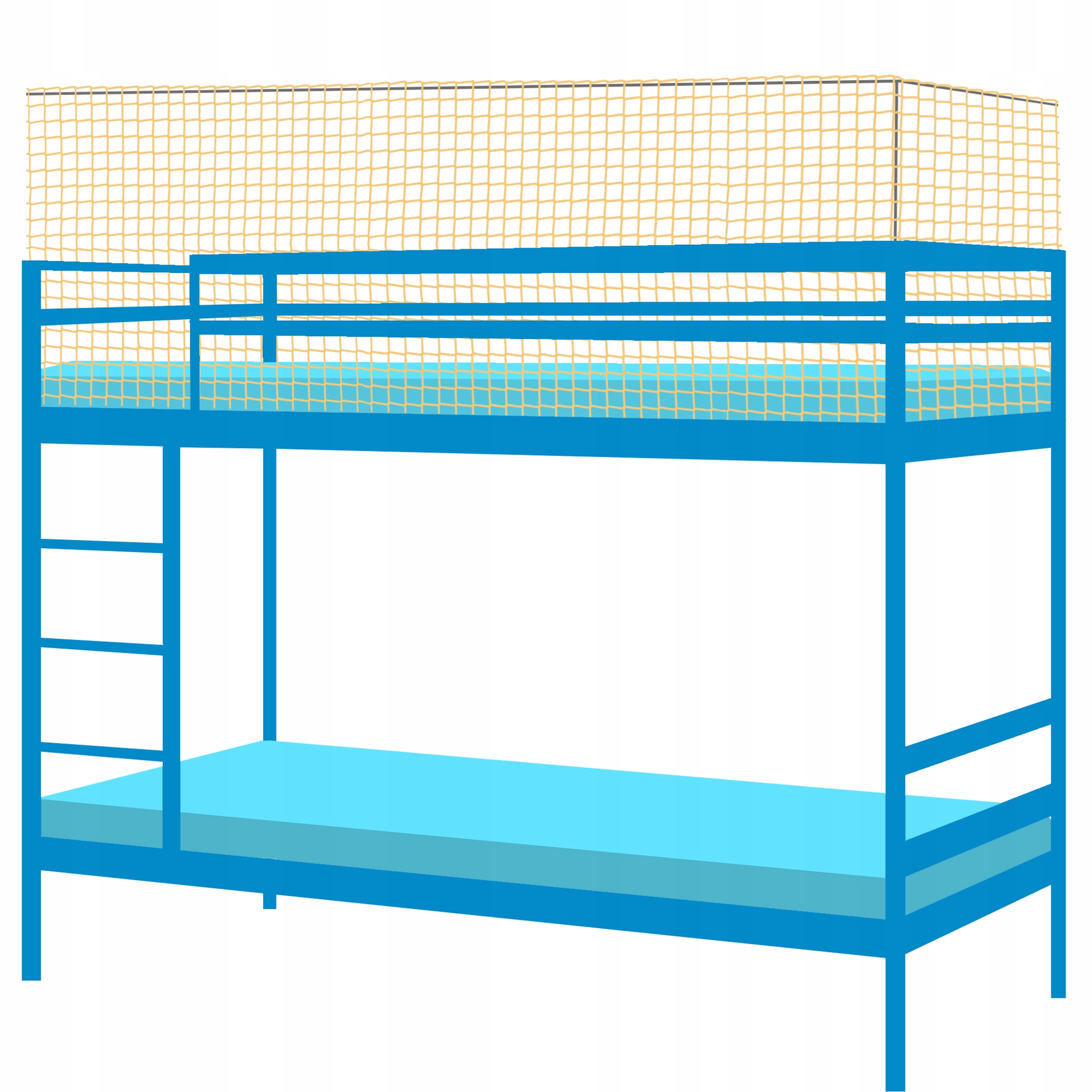 BEŻOWA SIATKA NA ŁÓŻECZKO PIĘTROWE DZIECI 80cm Marka Autosiatki