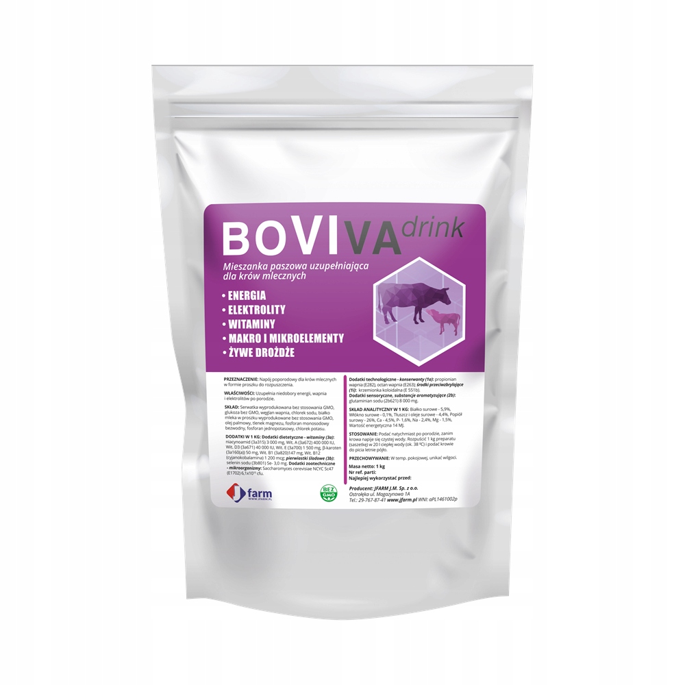 

Boviva Drink 1 kg drink poporodowy dla krów Jfarm