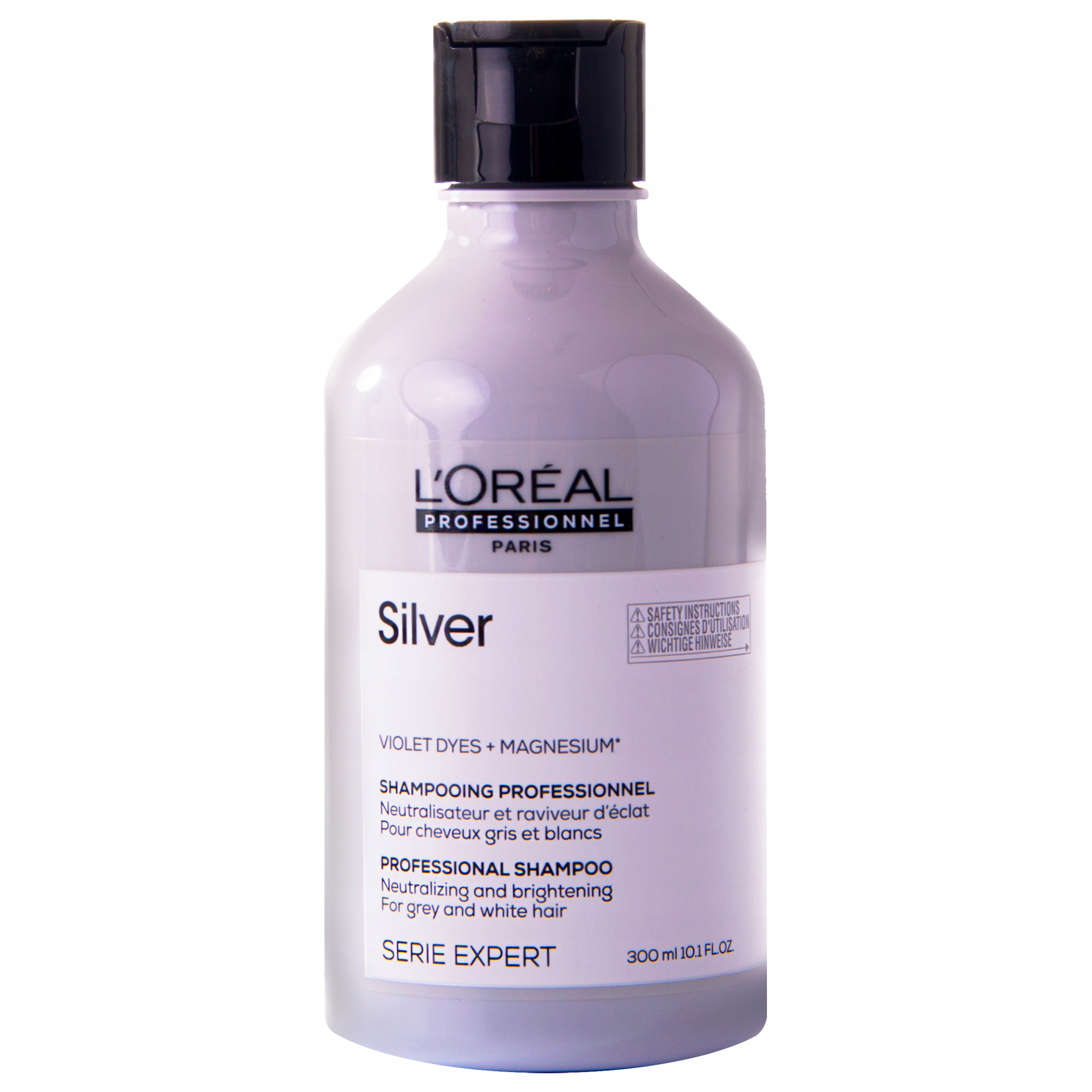 

Fioletowy szampon na siwe włosy Loreal Silver 300