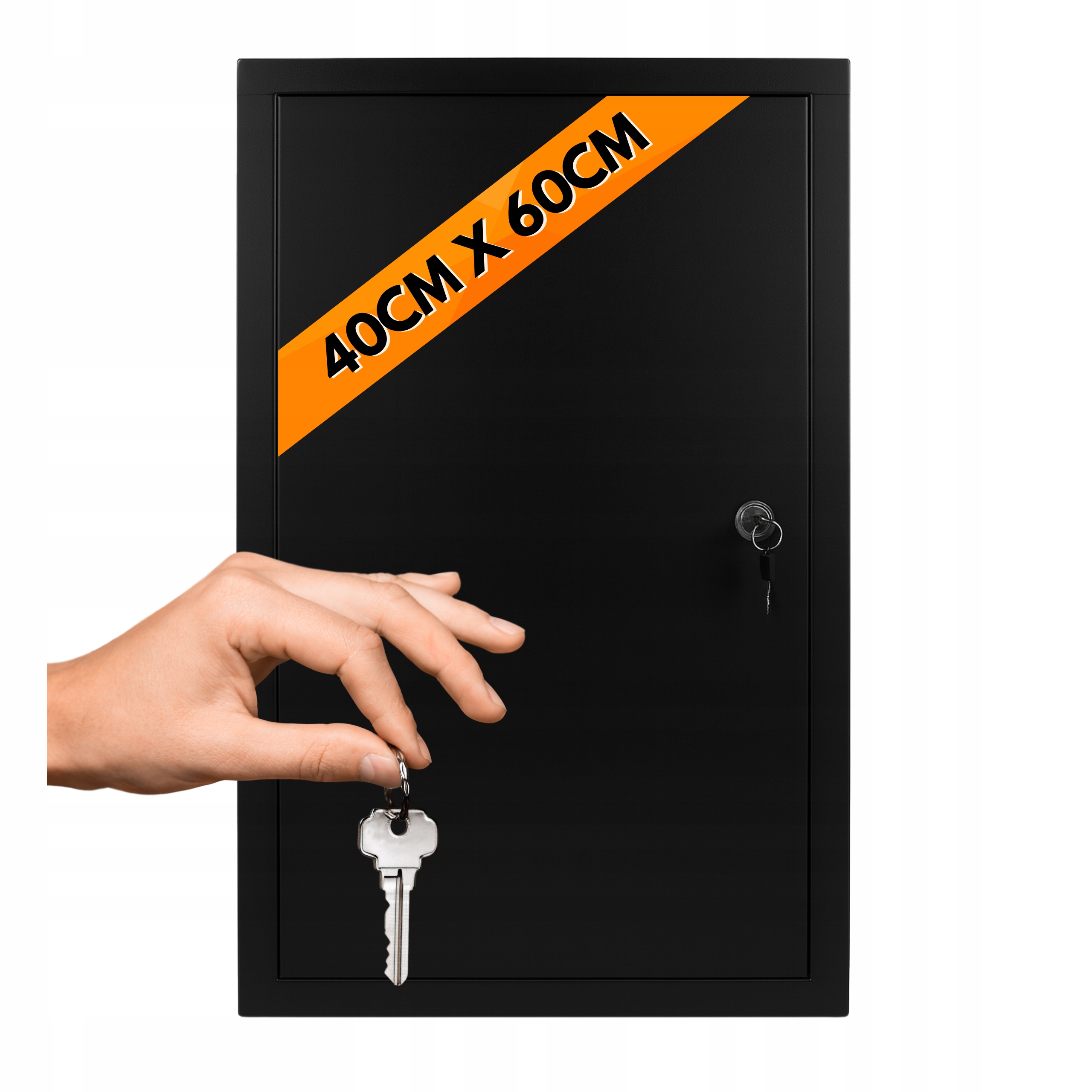 Revizní dvířka kovová černá na zámek Revizní klapka 40x60cm