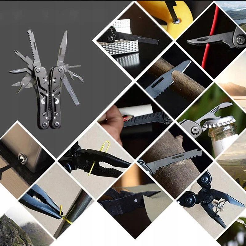 MULTITOOL NARZĘDZIE WIELOFUNKCYJNE SCYZORYK 21w1 ZESTAW BITÓW ETUI ZESTAW Marka bez marki