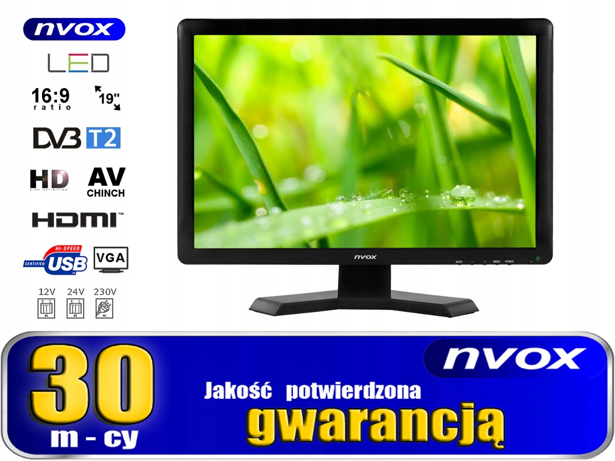 Telewizor samochodowy 22" z tunerem DVBT2 - SMART Typ telewizora LED