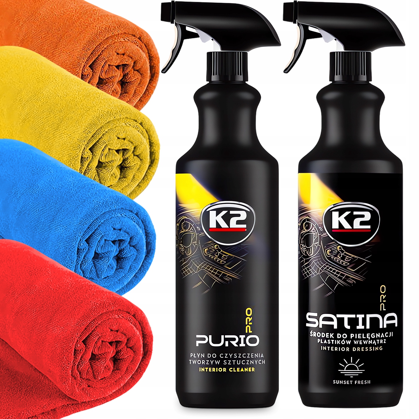 K2 Purio Satina 4 Mikrofibry Zestaw Do Czyszczenia Pielęgnacji Auta