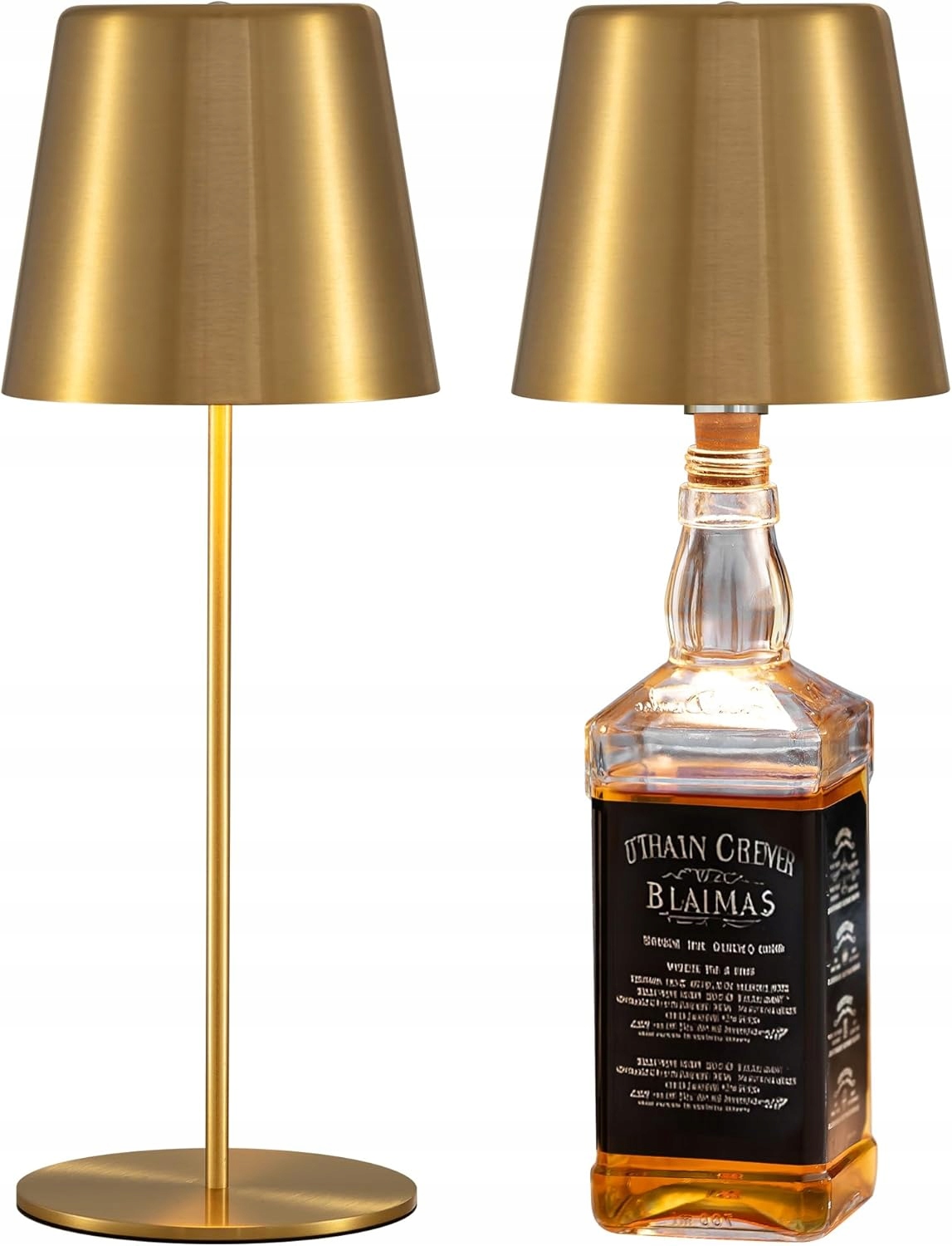 Lampy do lahví Visdanfo 2 ks Led bezdrátové dotykové zlaté 4000 mAh