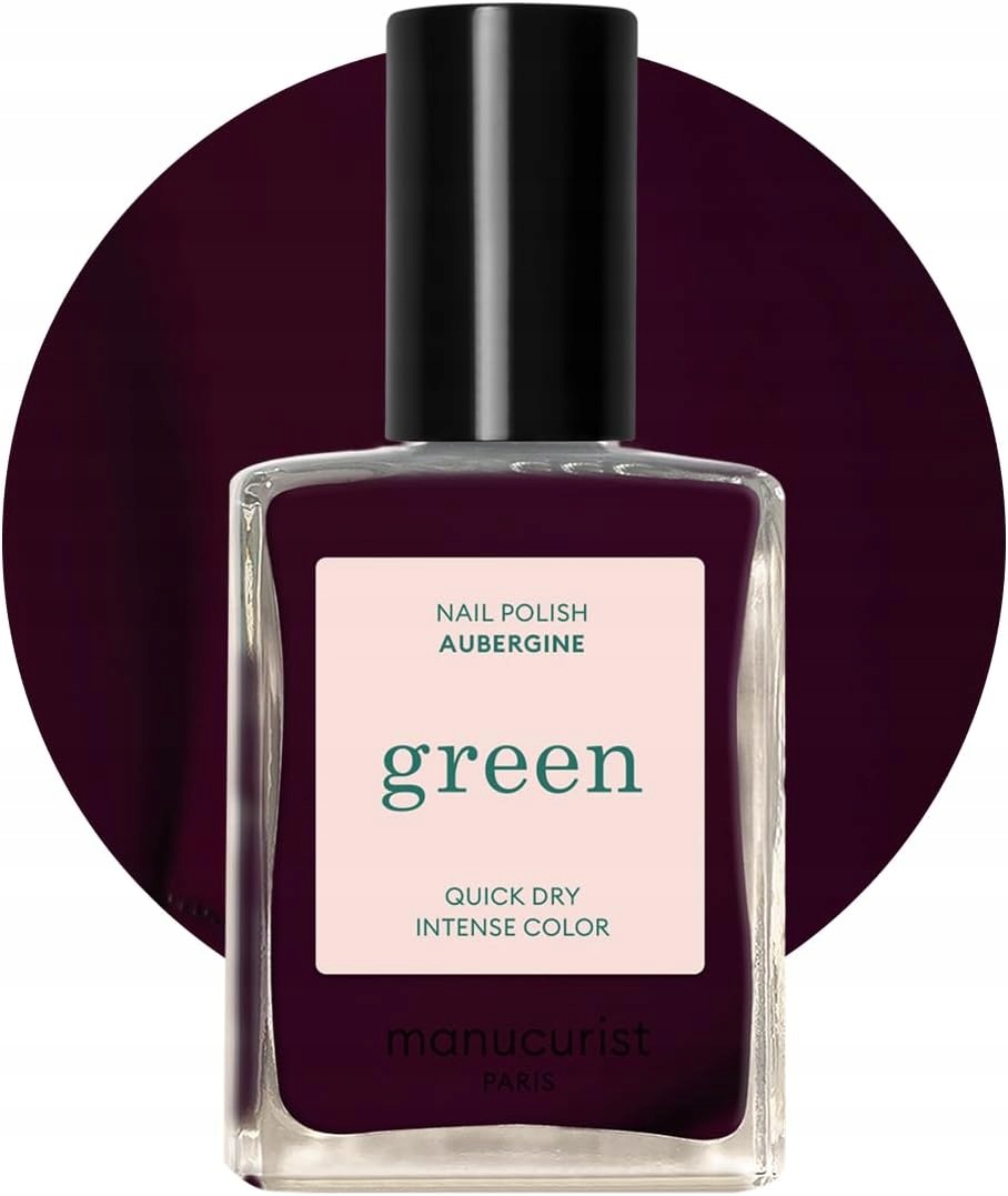 Manucurist Lak Aubergine Veganský 9 Free Lesklý Rychleschnoucí 15 ml