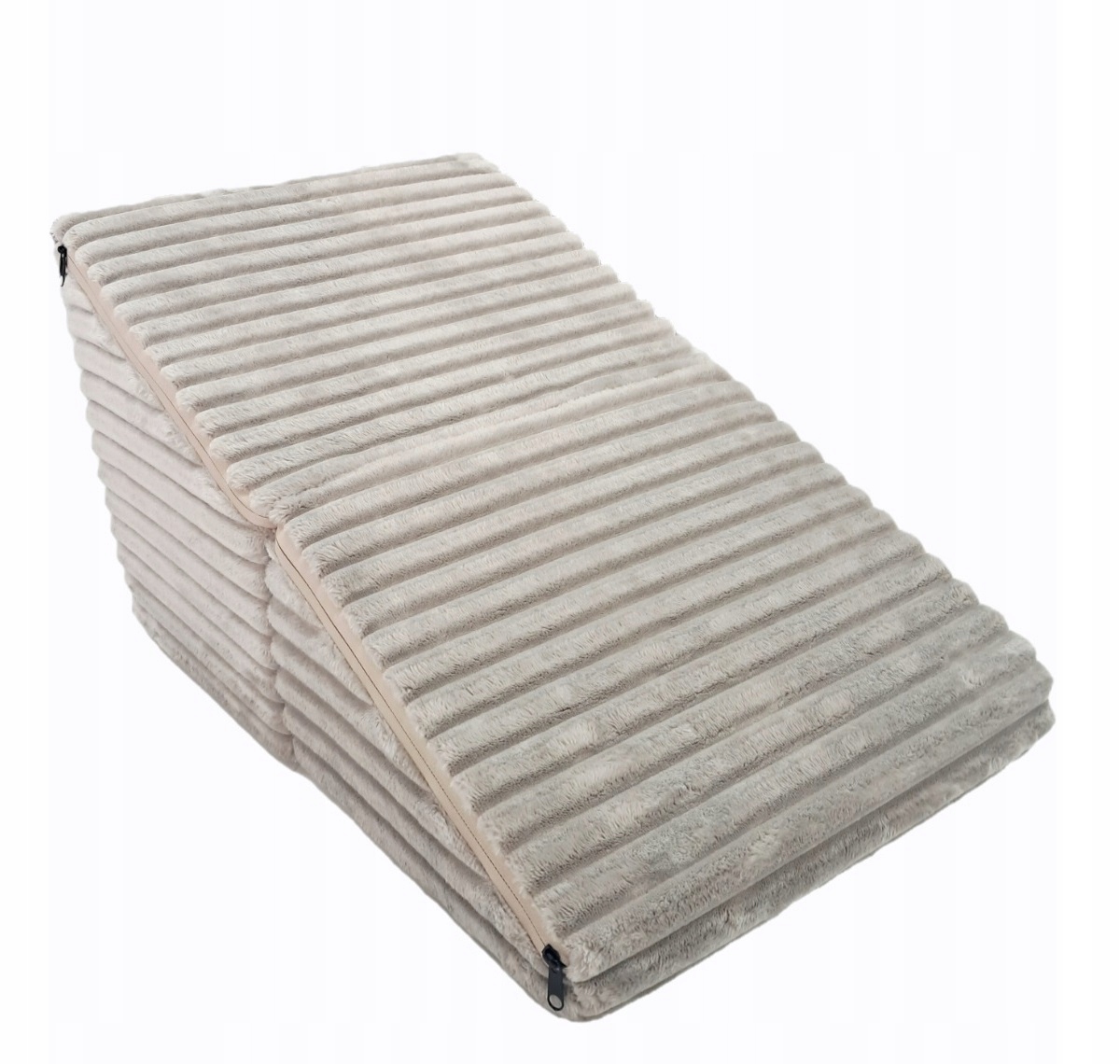 Schody podest dla psa kota 2w1 Pufa rampa Miękki Sztruks Beż Produkt Polski