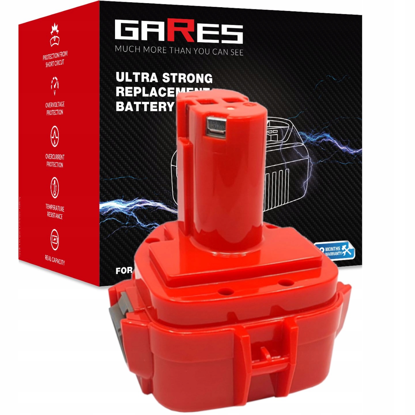 Akumulátor pro Makita 1235F 6917D 6916FDWDE 12V 2Ah