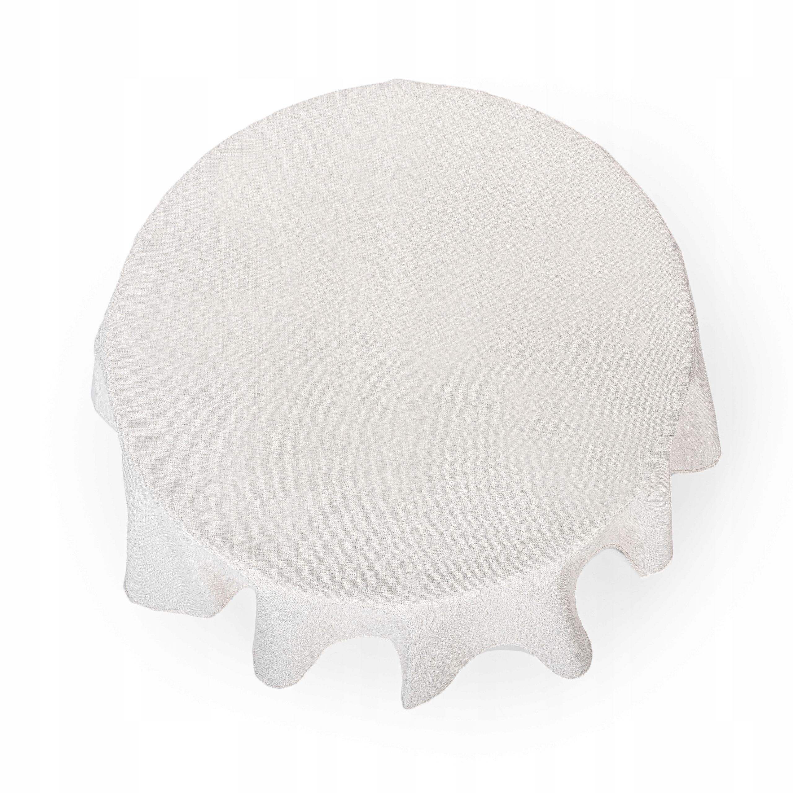 OBRUS OKRĄGŁY - PLAMOODPORNY - ECRU - GOLD - 120 Długość 120 cm