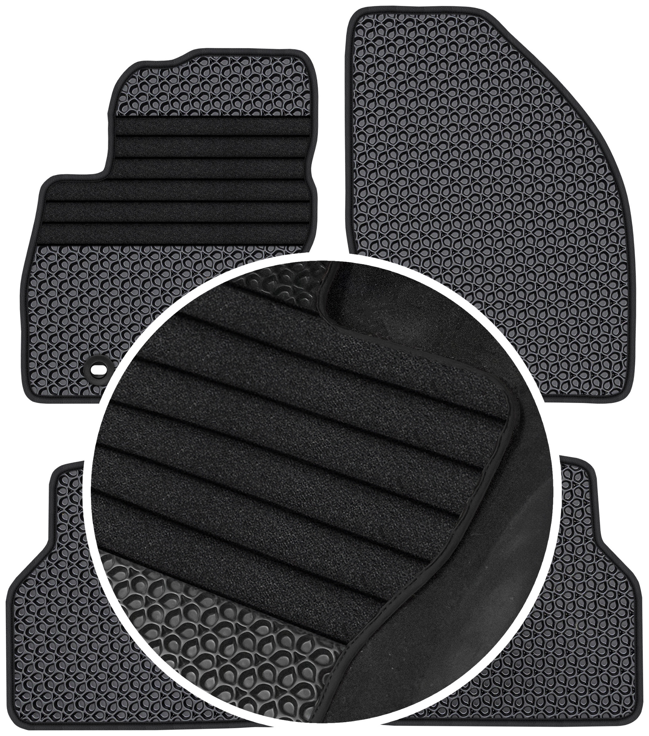 Ford Focus II 2004-2007 Gumové rohože Eva Eternity Posilnenie XXL