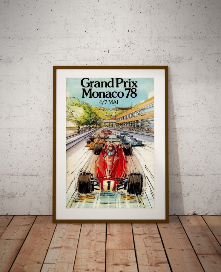 

Stary Plakat Grand Prix Monaco 1978r. 70x50cm
