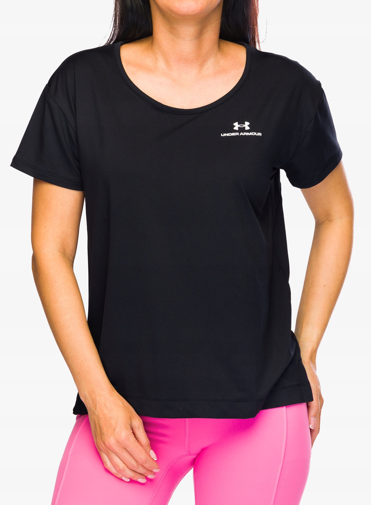 Dámské Tričko Under Armour Rush Energy Core Ss černé/bílé Xs