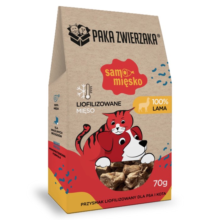 Levně Paka Zwierzaka Pamlsek Samo Maso Lama 70 g