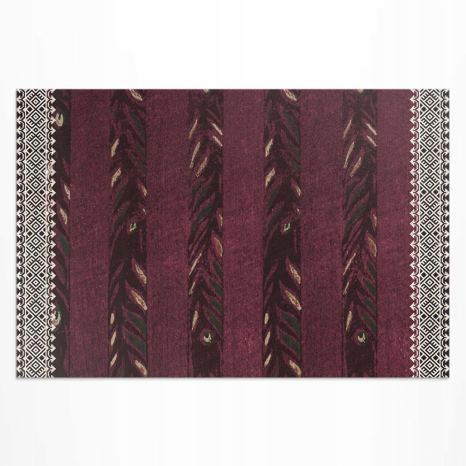 Dekorativní balónkový Koberec Vinylové listové proužky Furuya Korin 60x90 cm