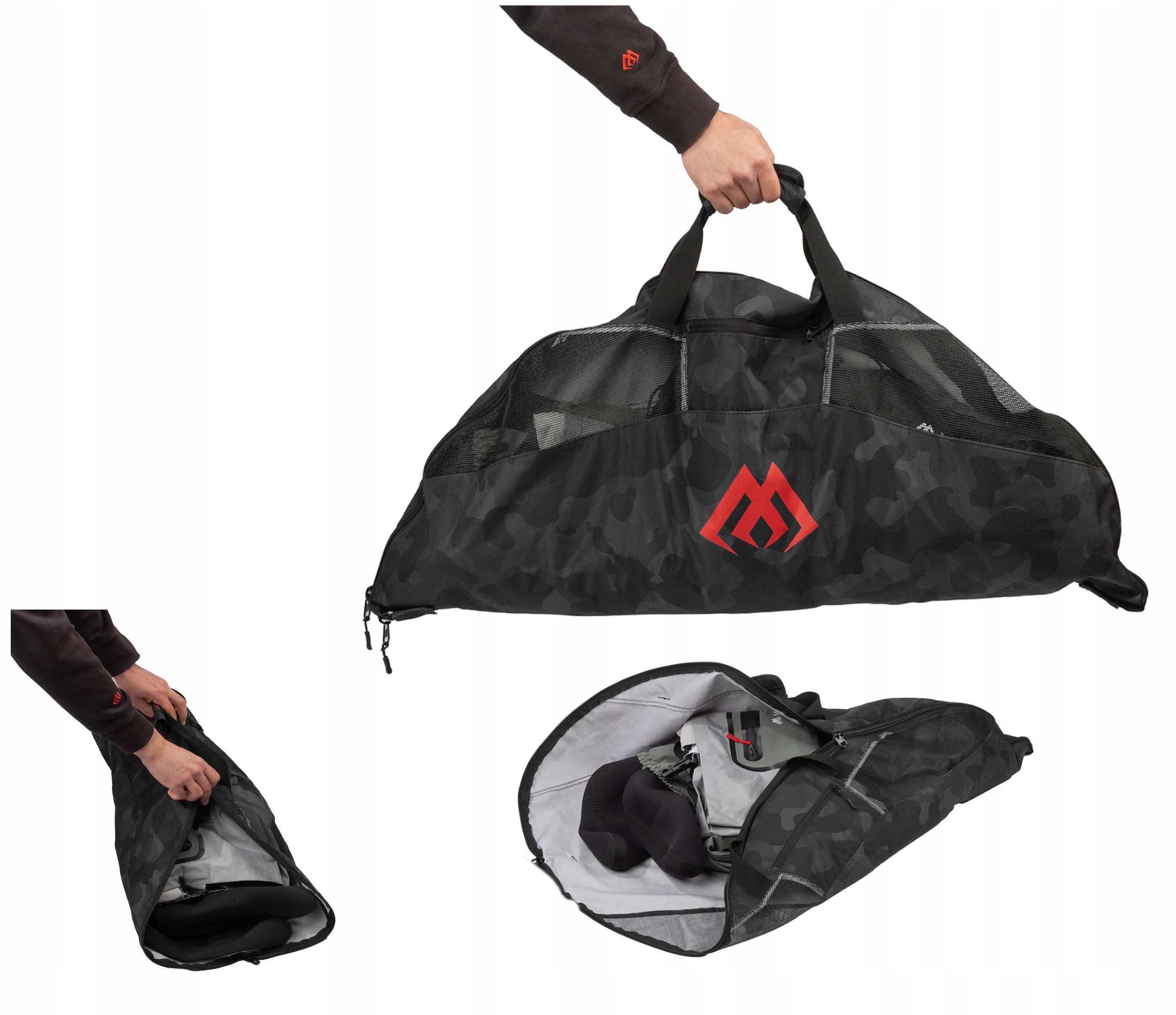 Torba wędkarska Mikado do transportu woderów butów 100x50cm camo