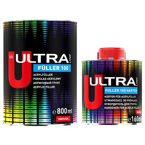 

Ultra Fuller 100 podkład akryl szary Novol 0,8 +ut