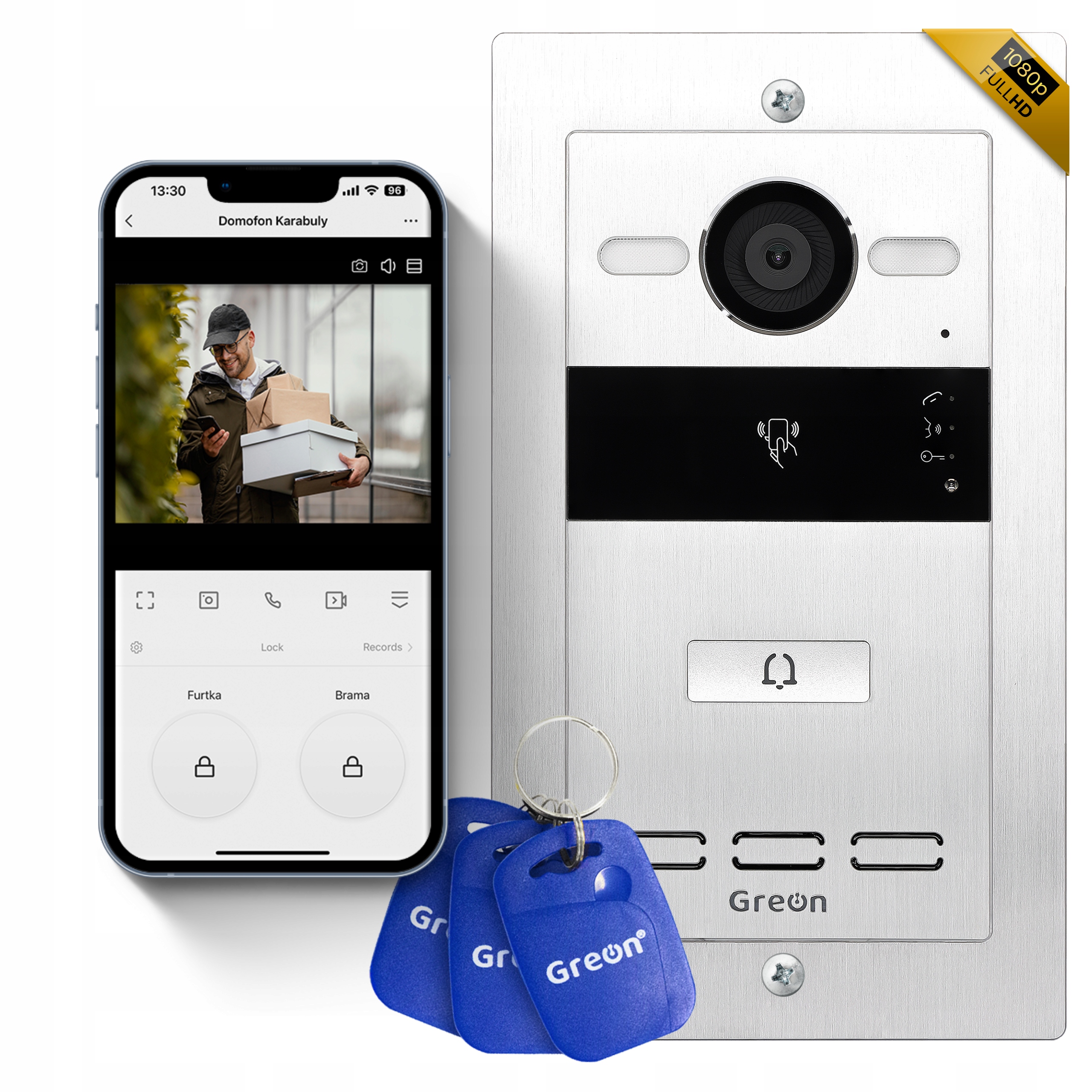 WIDEODOMOFON IP/SIP GREON GR-OS10-1B TUYA HTTP brama jak Akuvox R20 Marka inna