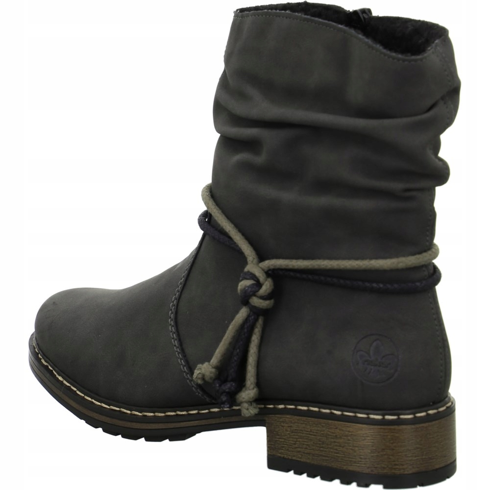 Rieker Dámské Kotníkové Boty Zateplené Na Zip, Šedé, Velikost 38