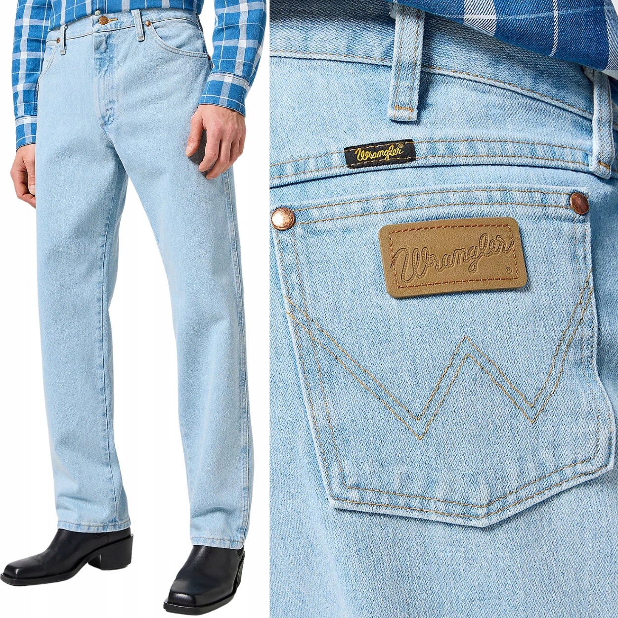 Wrangler 13MWZ Bleach Cowboy Cut klasické jednoduché džínové kalhoty W34 L34