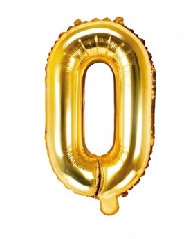 

Balon foliowy Litera "o" 35cm, złoty